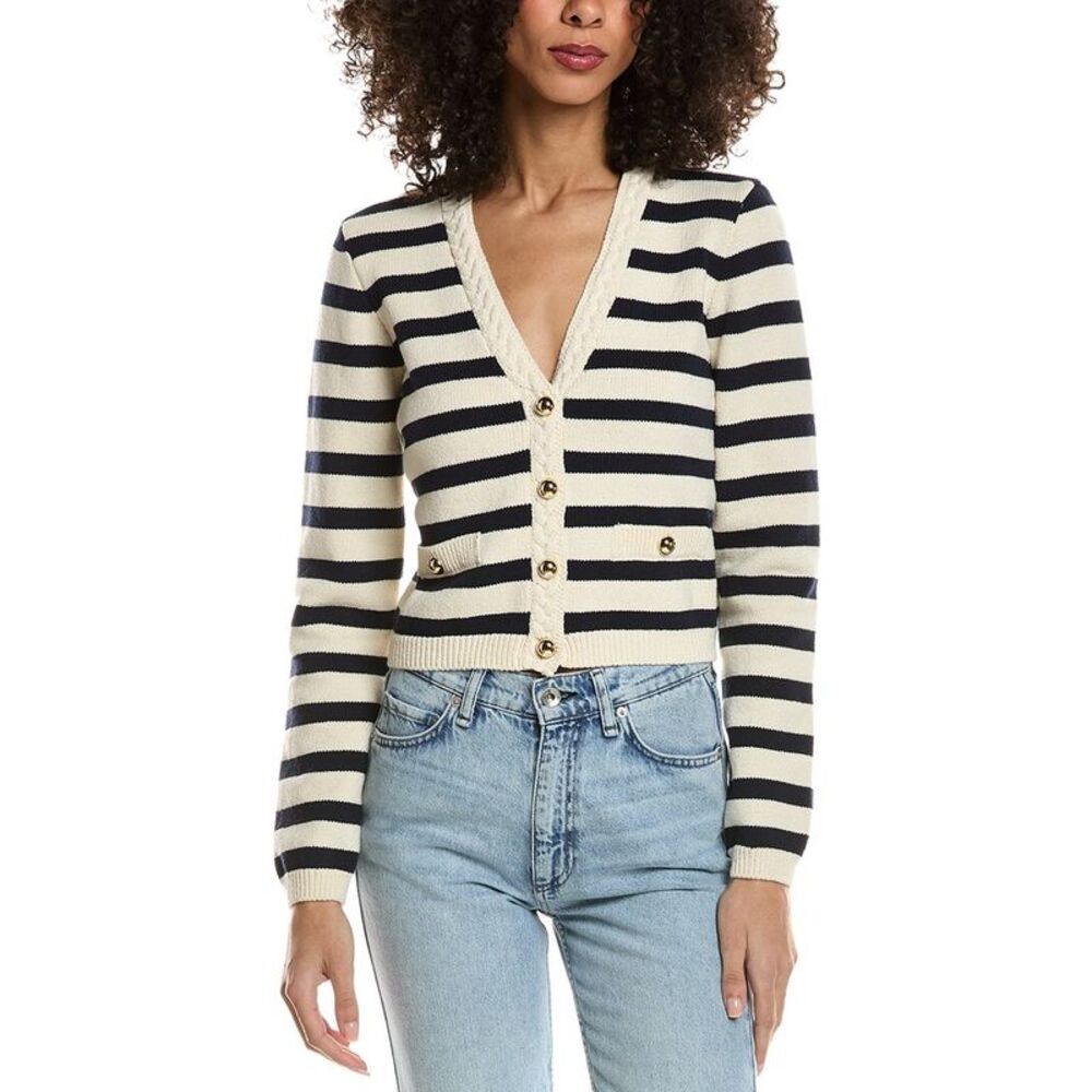 Frame Denim Womens Frame The Harbor Cardigan, Blue